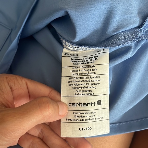 “Carhartt Scrub- Force Modern Fit Twill V-Neck Top” - Picture 6 of 9